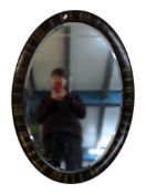 EDWARDIAN 1900S ROSEWOOD OVAL WALL MIRROR