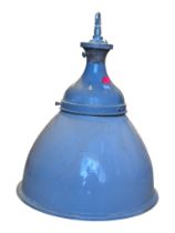 VINTAGE MID CENTURY ENAMELLED PENDANT FACTORY CEILING
