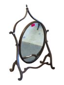 LATE 19TH CENTURY VICTORIAN MAHOGANY HEPPLEWHITE STYLE SWING MIRROR