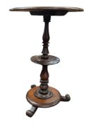 19TH CENTURY VICTORIAN MAHOGANY DUMB WAITER OCCASIONAL TABLE