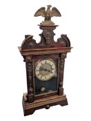 19TH CENTURY AMERICAN CARVED MANTEL CLOCK