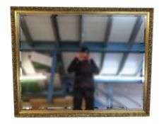 20TH CENTURY GILTWOOD RECTANGULAR WALL HANGING MIRROR