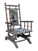 19TH CENTURY VICTORIAN CHILD'S ROCKER STYLE ROCKING CHAIR
