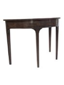 GEORGE III MAHOGANY DEMI LUNE HALF MOON DINING TABLE