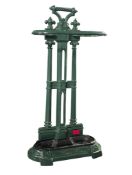 GREEN PAINTED VICTORIAN 19TH CENTURY STICK / UMBRELLA STAND