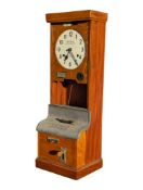 EARLY 20TH CENTURY VINTAGE NATIONAL TIME RECORDER CLOCKING IN / OUT MACHINE