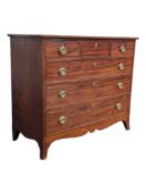 19TH CENTURY GEORGE III MAHOGANY CHEST OF DRAWERS