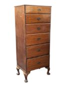 EARLY 20TH CENTURY MAHOGANY TALLBOY CHEST OF DRAWERS