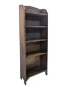 EARLY 20TH CENTURY ARTS & CRAFTS OAK OPEN WINDOW BOOKCASE