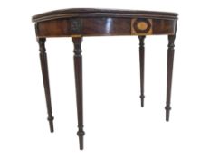 19TH CENTURY MAHOGANY GATELEG OVERLAID EXTENDING DINING TABLE