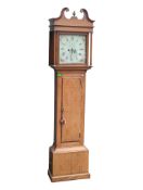 19TH CENTURY WEST COUNTRY OAK LONGCASE GRANDFATHER CLOCK