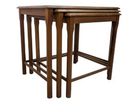 G-PLAN FURNITURE - MID CENTURY QUADRILLE RANGE TEAK NEST OF TABLES