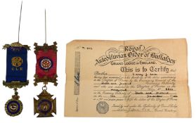 ROYAL ANTIQUARIAN ORDER OF BUFFALOES - X2 MASONIC MEDALS
