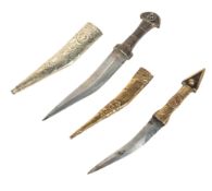 TWO 19TH CENTURY PALESTINIAN JAMBIYA DAGGERS