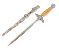 SECOND WORLD WAR GERMAN LUFTWAFFE DAGGER WITH POST WAR ETCHING
