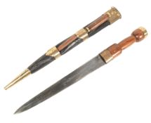 VINTAGE SCOTTISH DIRK WITH KNIFE & FORK