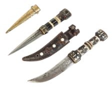 TWO 19TH CENTURY SYRIAN JAMBIYA DAGGER