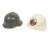 TWO POST WAR BULGARIAN MILITARY HELMETS