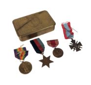 WWI FIRST WORLD WAR PRINCESS MARY CHRISTMAS TIN & MEDALS