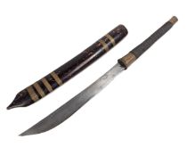 EARLY 20TH CENTURY BURMESE DHA SWORD
