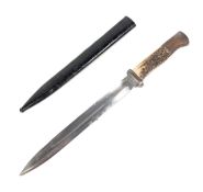WWI FIRST WORLD WAR GERMAN STAG HORN BAYONET