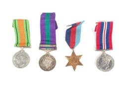 WWII SECOND WORLD WAR MEDAL GROUP WITH GSM PALESTINE CLASP