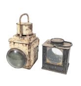 RAILWAYANA - X2 VINTAGE RAILWAY SIGNAL LAMPS