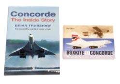 CONCORDE - 2X FIRST EDITION AVIATION CONCORDE BOOKS SIGNED BY PILOTS