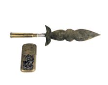 WWI FIRST WORLD WAR TRENCH ART - LIGHTER & LETTER OPENER