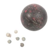 19TH CENTURY NAPOLEONIC CANON BALL & BUSKET BALLS