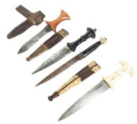 COLLECTION OF VINTAGE AFRICAN TRIBAL DAGGERS