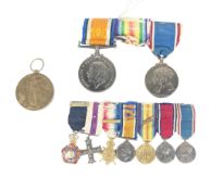 WWI FIRST WORLD WAR MEDAL GROUP & MINIATURES