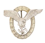 WWII SECOND WORLD WAR GERMAN LUFTWAFFE PILOT OBSERVERS BADGE