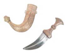 19TH CENTURY INDO ARAB JAMBIYA DAGGER