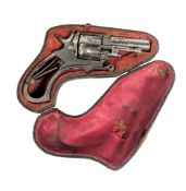 19TH CENTURY CASED PINFIRE POCKET REVOLVER