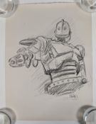 THE IRON GIANT - ORIGINAL SIGNED SKETCH BY RICHARD BAZLEY
