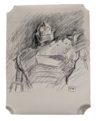 THE IRON GIANT - ORIGINAL SIGNED SKETCH BY RICHARD BAZLEY