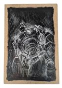 THE IRON GIANT - ORIGINAL SIGNED PAINTING BY RICHARD BAZLEY