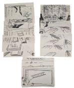 RICHARD BAZLEY (B.1962) - 'EDWIN CARP' - SCENE SKETCHES