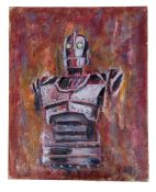 THE IRON GIANT - ORIGINAL SIGNED PAINTING BY RICHARD BAZLEY