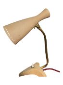 BELIEVED CONTINENTAL MID CENTURY STONE EFFECT METAL DESK TABLE LAMP