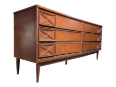 BASSETT FURNITURE - MID CENTURY WALNUT SIDEBOARD / CHEST