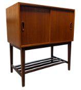 RUD THYGESEN & JOHNNY SORENSEN FOR H.G. MOBLER - TEAK RECORD CABINET