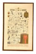 AFTER JAMES JOSEPH LLOYD CARR - 1970S MAP TREE OF BEDFORDSHIRE