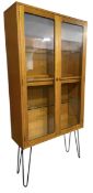 G PLAN - RETRO 20TH CENTURY 1960S TEAK AND GLASS-CASED CABINET