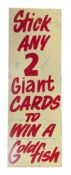 STICK ANY 2.... - VINTAGE FAIRGROUND PAINTED WOODEN SIGN