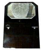 ART DECO VITROLITE BLACK GLASS TOILET MIRROR