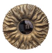 ALAN WALLIS DESIGNS - LARGE CONTEMPORARY SUNBURST WALL MIRROR