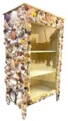 EARLY 20TH CENTURY SEA SHELL INSET PIER CABINET