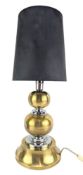 ITALIAN HOLLYWOOD REGENCY MID/LATE 20TH CENTURY BRASS & CHROME DESK LAMP
